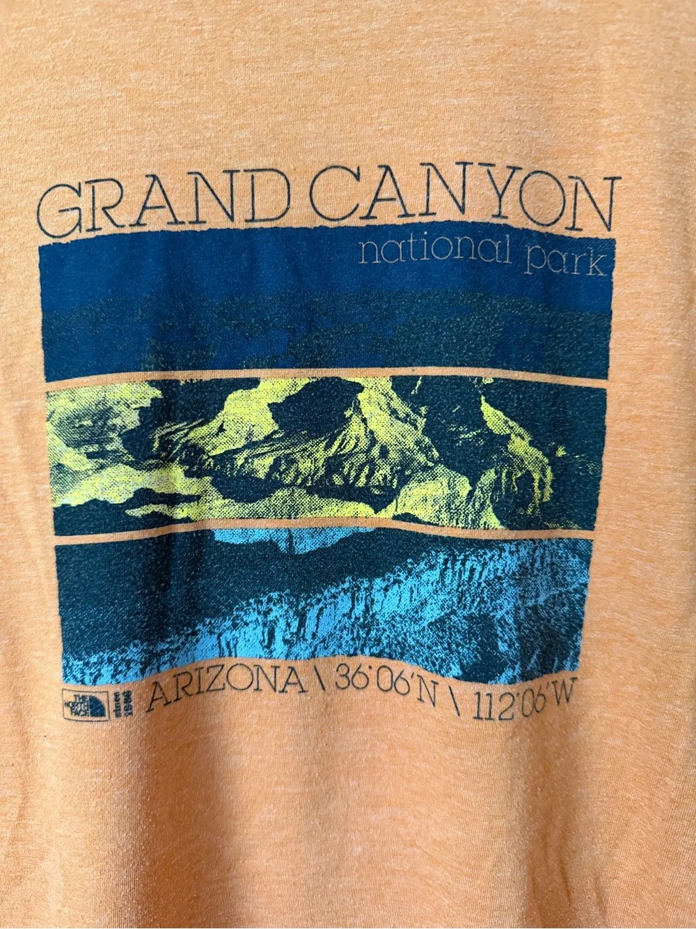 The North Face Grand Canyon National Park Graphic Tee Shirt Orange Rust Mens M